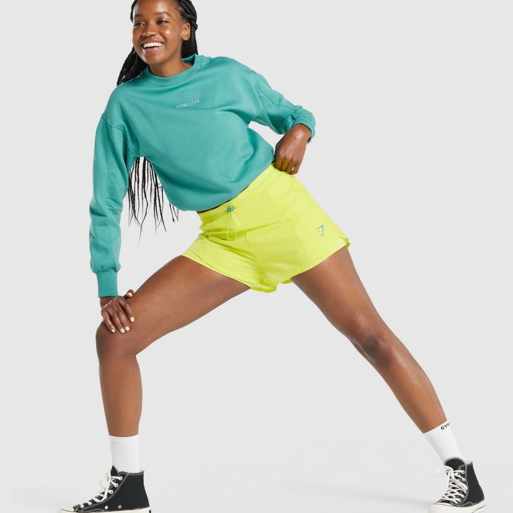 Gymshark Green Athletic Shorts Lightweight Performance